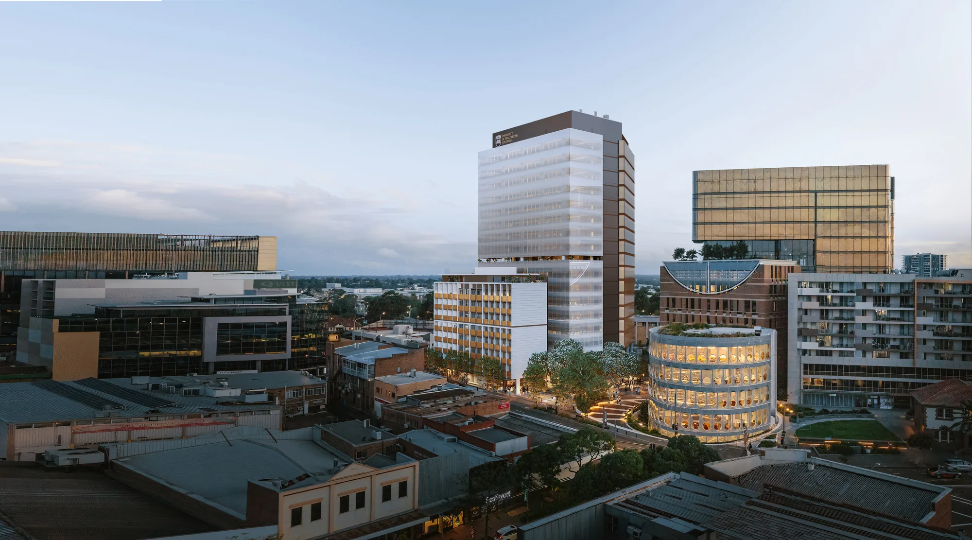 Artist’s impression of Helix Hub rising above Liverpool Civic Place